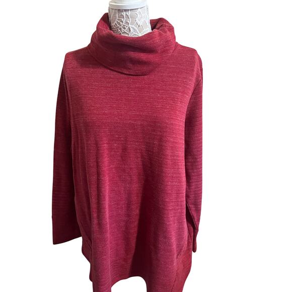 Duluth Trading Co. Red Mock Neck Long Sleeve Pullover – Women’s XXL EUC - Picture 1 of 6